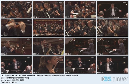 delorchestredelasuisseromandeconcertanniversairedupremiersiecle - Orchestre De La Suisse Romande - Concert Anniversaire Du Premier Siecle (2018) [HDTV 720p] [H.264,AC3]