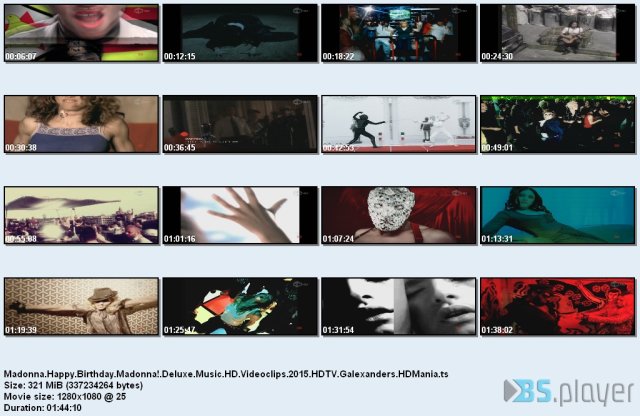 Madonna - Happy Birthday Madonna! (Videoclips) 2015 HDTV