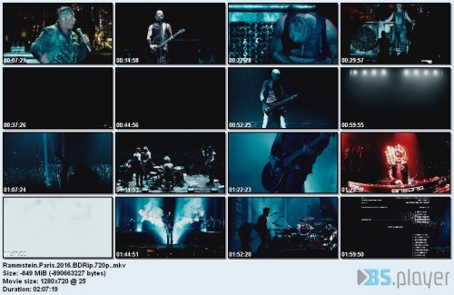 Rammstein - Paris Live (2016) BDRip 720p