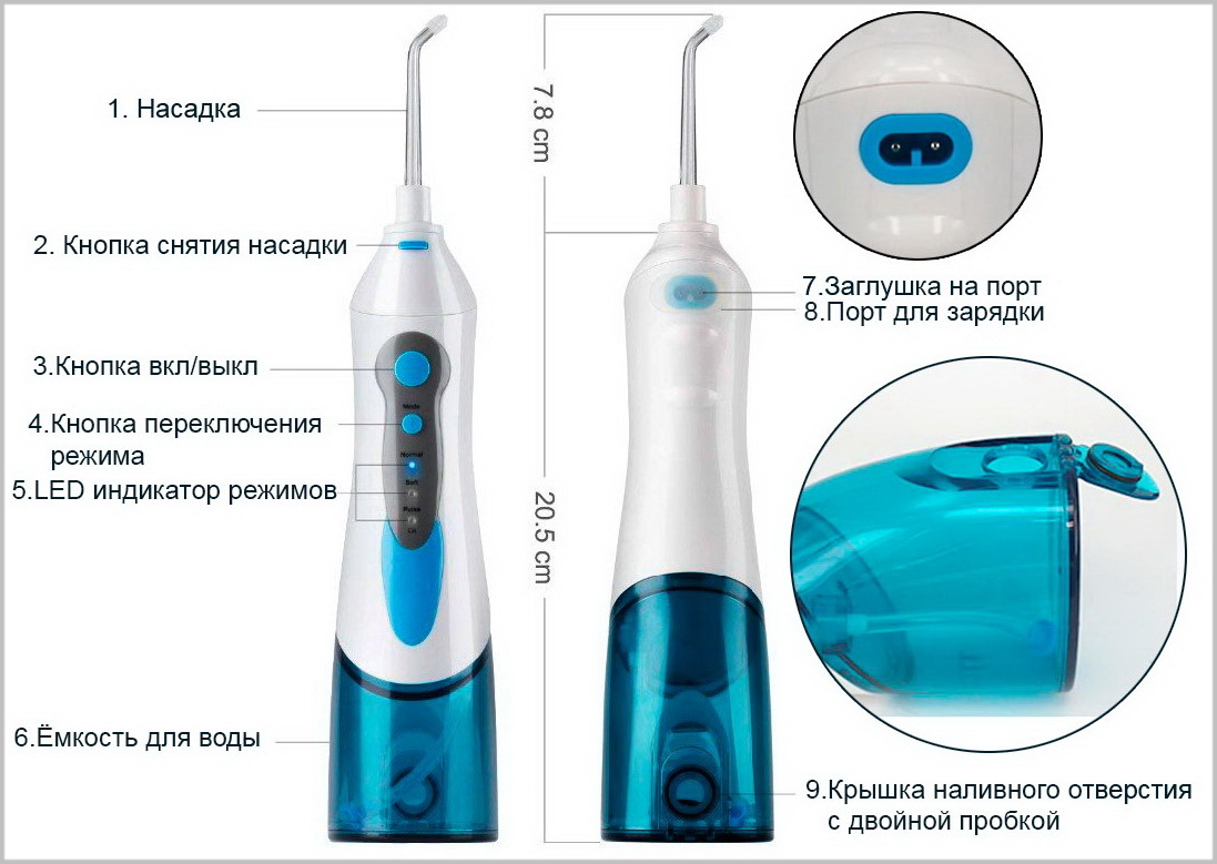 домашний ирригатор  для чистки зубов	