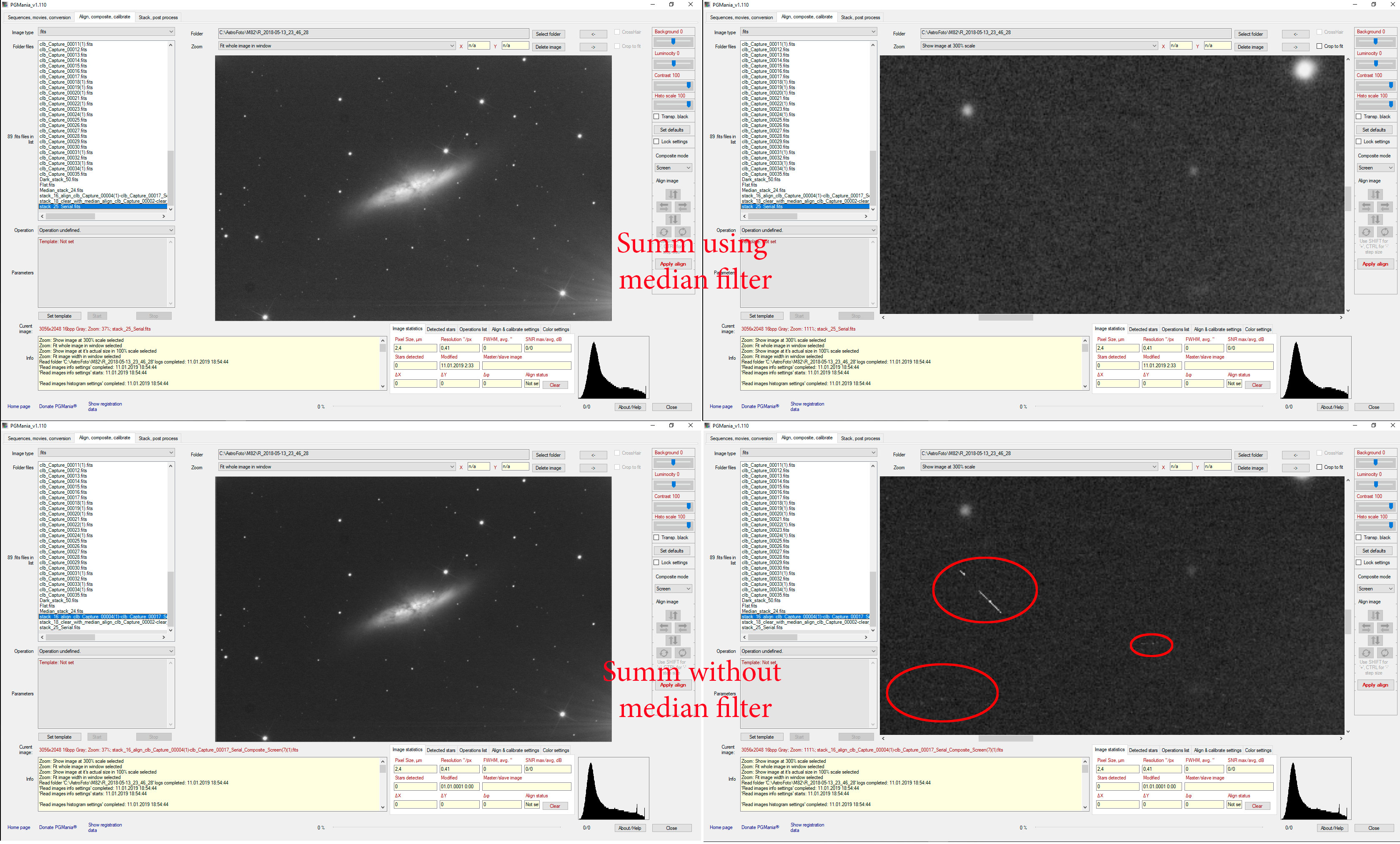 PGmania. applying median filter