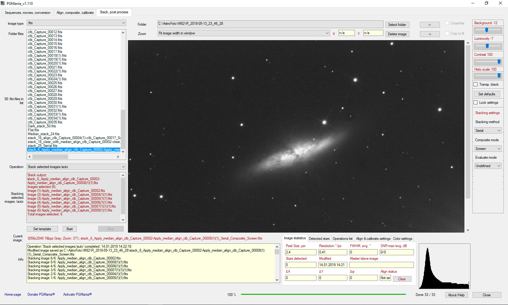 PGmania. stacking selected images