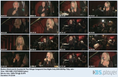 barbrastreisandquartetatthevillagevanguardonenightonly2009bdrip720p - Barbra Streisand - One Night Only (2010) BDRip 720p